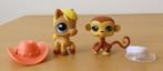 Littlest Pet Shop #1080 Monkey + #1081 Horse + acc. - 2009, Gebruikt, Ophalen of Verzenden, Hasbro, Nvt