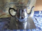 brocante koffiepot/ theekan/ koffiekan met glazen dekseldop, Antiek en Kunst, Antiek | Keukenbenodigdheden, Ophalen of Verzenden