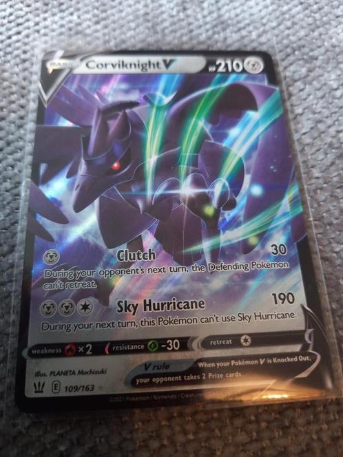 Pokemon: Corviknight [V] - 109/163, Hobby en Vrije tijd, Verzamelkaartspellen | Pokémon, Zo goed als nieuw, Losse kaart, Ophalen of Verzenden
