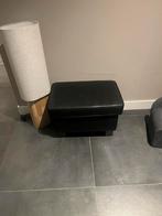 Zwarte poef, Ophalen, Minder dan 50 cm, Zo goed als nieuw, Rechthoekig