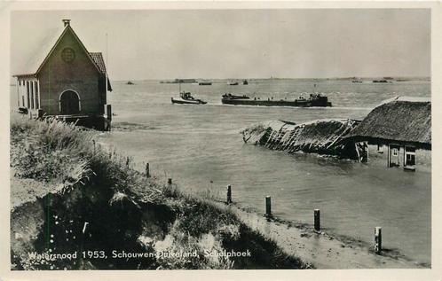 (378-329-045) Schelphoek Watersnood 1953, Verzamelen, Ansichtkaarten | Nederland, Zeeland, Verzenden