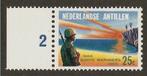 Antillen 368 zegel met tab met nr 2 links korps mariniers., Postzegels en Munten, Verzenden, Postfris