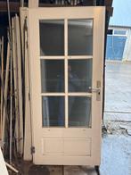 Houten Buitendeur met Glas, Ophalen, Gebruikt, 80 tot 100 cm, Buitendeur