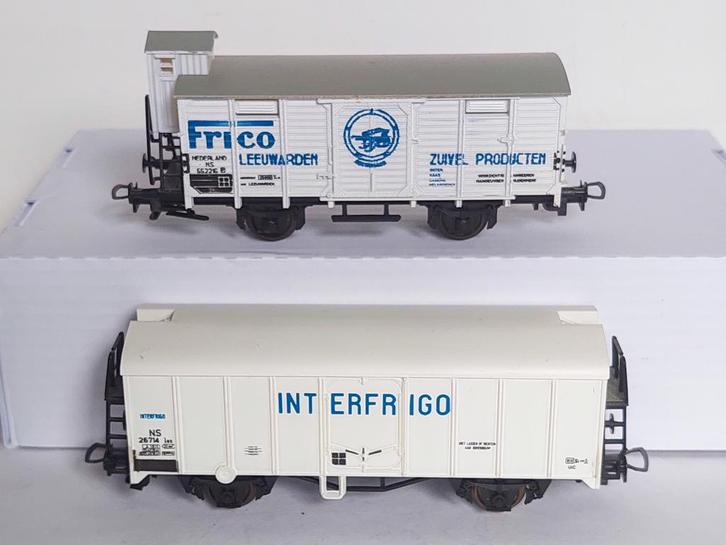 2 NS koelwagons H0, Liliput, Hobby en Vrije tijd, Modeltreinen | H0, Zo goed als nieuw, Wagon, Gelijkstroom, Liliput, Ophalen of Verzenden