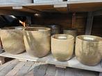 Aanbieding! Zware geglazuurde buitenpotterie, Tuin en Terras, Ophalen, Nieuw, Rond