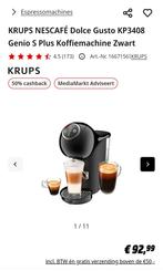 Nescafé Dolce Gusto Genio S Plus Koffiemachine inc. Koffie, Witgoed en Apparatuur, Koffiezetapparaten, Ophalen, 1 kopje, Koffiepads en cups