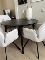 Ronde eettafel zwart (IKEA Lisabo), Huis en Inrichting, Ophalen, Gebruikt, 100 tot 150 cm, Rond