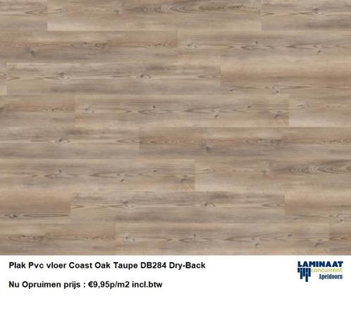 Pvc Plak Coast Oak Pine Taupe Opruimen prijs : €9,95p/m2, Huis en Inrichting, Stoffering | Vloerbedekking, Nieuw, Laminaat, Crème