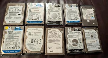 10 laptop harde schijven beschikbaar voor biedingen