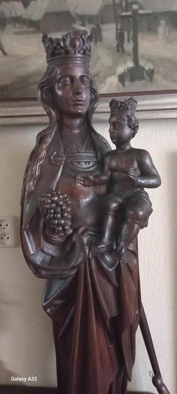 Eiken Madonna beeld 19-eeuw  . beschikbaar voor biedingen