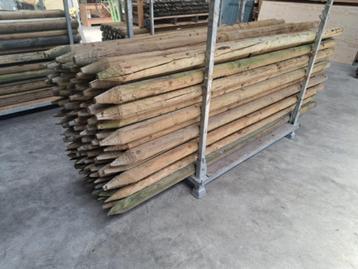 weidepalen grenen 200 cm nieuw, houten paal, rond beschikbaar voor biedingen