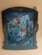 schilderij muurkunst "Hundertwasser Wenen",  volgnr 5, Antiek en Kunst, Kunst | Schilderijen | Klassiek, Ophalen