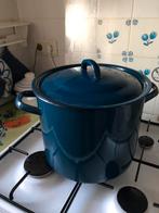 Grote blauwe emaille pan, Huis en Inrichting, Keuken | Potten en Pannen, Ophalen of Verzenden, Zo goed als nieuw, Overige materialen