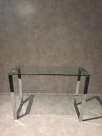 Wandtafel - sidetable met glasplaat, Ophalen, Zo goed als nieuw, 25 tot 50 cm, Rechthoekig
