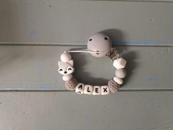 speenkoord vosje grijs met of zonder naam €10,95 beschikbaar voor biedingen