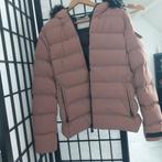 Prachtige winterjas bontkraag moncler 1x gedragen oudroze m, Ophalen of Verzenden, Zo goed als nieuw, Roze