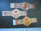 3 oude sigarenbanden Superiores met adelaar, 2 met nummer, Ophalen of Verzenden, Gebruikt, Sigarenbandjes