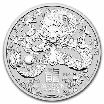 2024 Australia 1 oz Silver Lunar Dragon BU (Series III) beschikbaar voor biedingen