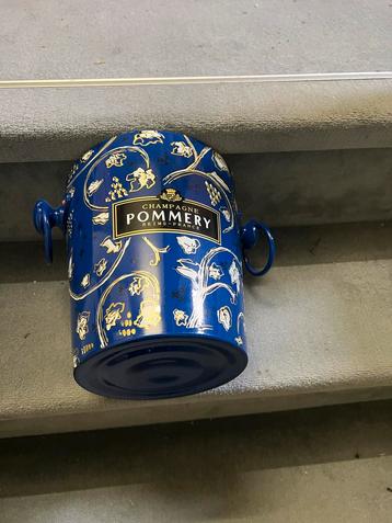 Nieuwe Pommery Champagnekoeler - Blauw Metaal beschikbaar voor biedingen