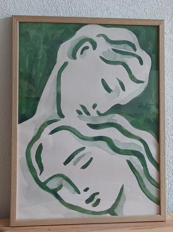 Nieuw Kunstwerk, (inclusief lijst) _nature-love beschikbaar voor biedingen