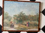 Romantische wandeling/ Frans pointillisme, Antiek en Kunst, Ophalen