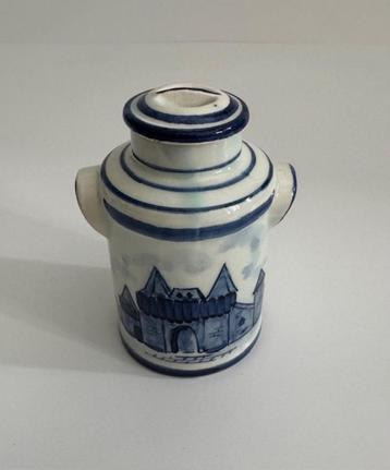 Delftsblauw melkbusje 500 jaar Kalverstraat 1950 beschikbaar voor biedingen