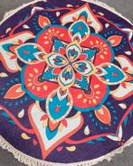 Vintage katoenen tapijt wasbaar rond kleed 100CM abstract, Huis en Inrichting, Stoffering | Tapijten en Kleden, Rond, Nieuw, Ophalen of Verzenden