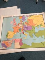 Oude wandplaat Europa 1789 - Groei van de Verenigde Staten, Gelezen, Voor 1800, Landkaart, Europa Overig