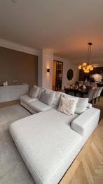 Witte Luxe 3 persoonsbank (Erik Kuster, Eicholtz stijl), Ophalen, 125 tot 150 cm, Driepersoons, Zo goed als nieuw