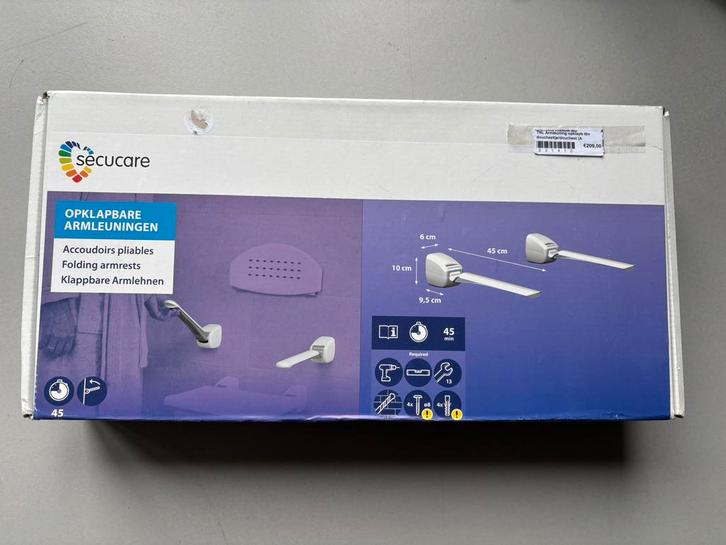 Nieuw!Secucare Armleuningen (opklapbaar) tbv douchezitje/set, Diversen, Verpleegmiddelen, Nieuw, Ophalen of Verzenden