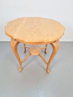 Vintage rond chippendale eiken hout bijzettafel ´30 Engeland, N, Rond, 55 tot 75 cm, Chippendale vintage