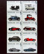 NL 10 zegels Oldtimers Frankeergeldig Tarief 1 2014 pfr, Ophalen of Verzenden, Postfris, Auto's