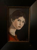 Klein portret schilderij - 8x13,5 cm, Ophalen of Verzenden