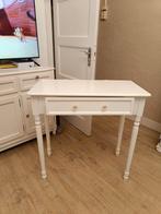 Leuke witte brocante sidetable/buro, Huis en Inrichting, Tafels | Kaptafels, Ophalen, 50 tot 100 cm, Minder dan 100 cm, Hout