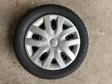 Stalen Velgen Suzuki Swift met Doppen en banden 185/50/15 beschikbaar voor biedingen