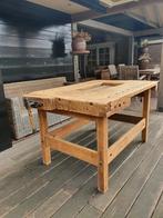 werkbank sidetabel brocante industrieel, Ophalen, Gebruikt, 100 tot 150 cm, 75 cm of meer