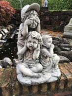 Tuinbeeld :Horen , Zien, Zwijgen., Tuin en Terras, Ophalen, Nieuw, Beton, Mensenbeeld