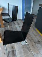 6 zwarte design , Philip Starck, stoelen met metalen poten, Huis en Inrichting, Stoelen, Gebruikt, Philip Starck, Zwart, Ophalen of Verzenden