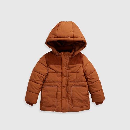 Bruine Gewatteerde Jas Nieuw €39.50, Kinderen en Baby's, Babykleding | Overige, Nieuw, Jongetje, Ophalen of Verzenden