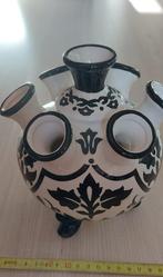 Tulpenvaas. Rond op pootjes met zwart motief., Ophalen of Verzenden