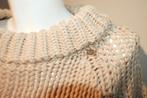 Elisabetta Franchi grof gebreide trui merk bedel hals IT 42, Beige, Zo goed als nieuw, Maat 36 (S), Elisabetta Franchi