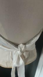 Topje Zara xl strass wit satijn kort model voor onder jasje, Kleding | Dames, Tops, Wit, Maat 46/48 (XL) of groter, Ophalen of Verzenden