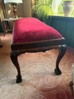 Biedermeier Bankje met Rood Velvet Kussen, Ophalen