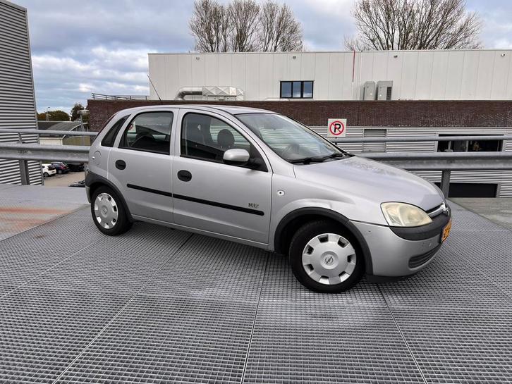 Opel Corsa C 1.2 16V 5D 2003 Grijs Benzine, Auto's, Opel, Bedrijf, ABS, Airbags, Boordcomputer, Centrale vergrendeling, Electronic Stability Program (ESP)