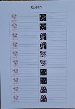 100 Jukebox titelkaartjes (Queen), Verzamelen, Automaten | Jukeboxen, Ophalen of Verzenden, 1970 tot heden, Overige merken