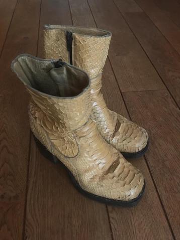 Python/slangenleer vintage blokhak laarsje Sendra Maat 37 beschikbaar voor biedingen