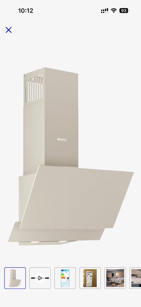 Wiggo schuine afzuigkap -, Witgoed en Apparatuur, Afzuigkappen, Zo goed als nieuw, Vrijstaand, Overige typen, 200 tot 400 m³ per uur