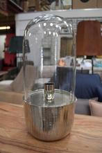 Tafellamp Kalema metaal nikkel glas stolp Light & Living, Huis en Inrichting, Lampen | Tafellampen, Zo goed als nieuw, Ophalen