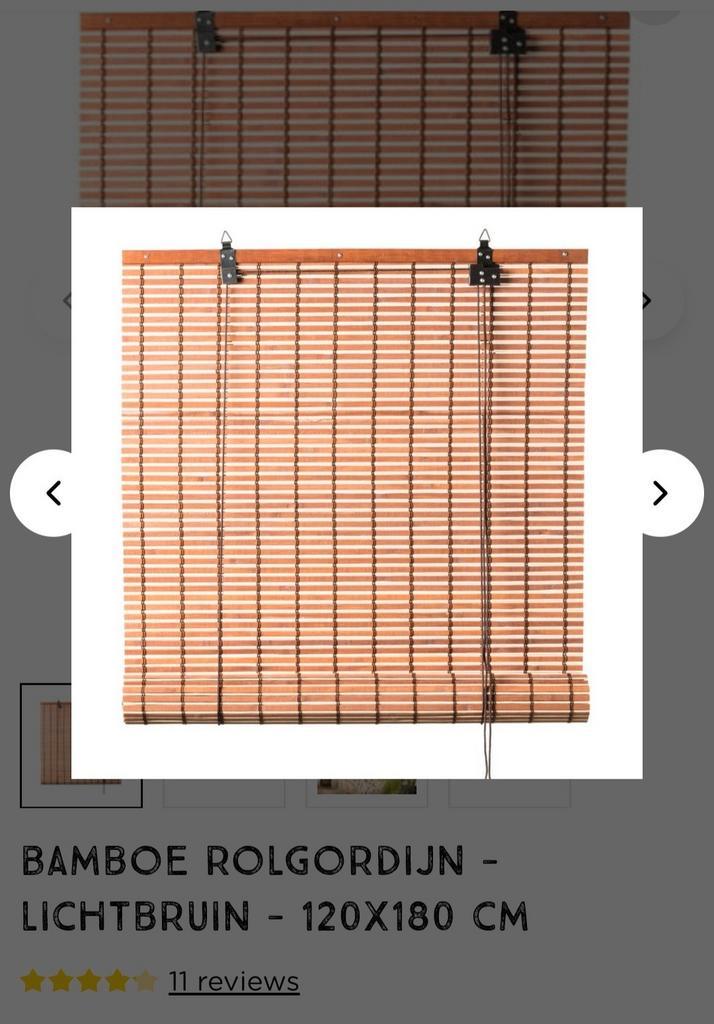 Bamboe rolgordijn Xenos 120x180cm, Huis en Inrichting, Stoffering | Gordijnen en Lamellen, Zo goed als nieuw, 150 tot 200 cm, 100 tot 150 cm