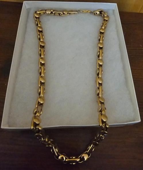 Gold plated monte carlo schakel Heren ketting *Nieuw*, Sieraden, Tassen en Uiterlijk, Kettingen, Nieuw, Overige materialen, Goud